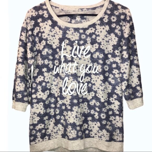 Sonoma 'Live What You Love' Boho Sweatshirt -Sz XS - Picture 3 of 10